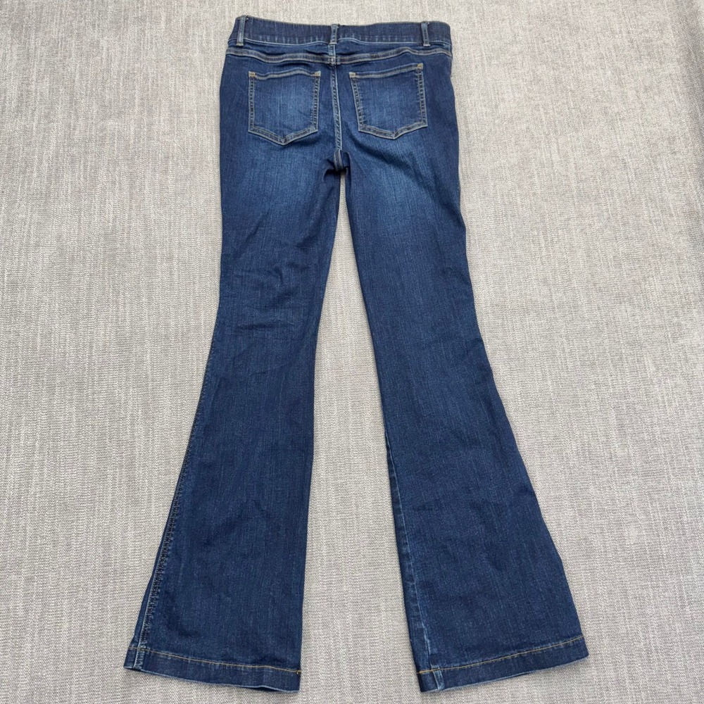Spanx Womens M 8 10 Flare Jeans Dark Wash Pull On Tummy Control 20327Q - Picture 3 of 14